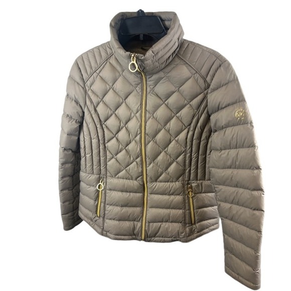 Michael Kors Packable Down Puffer Coat Jacket Quilted Lightweight Women's Large - Picture 1 of 6